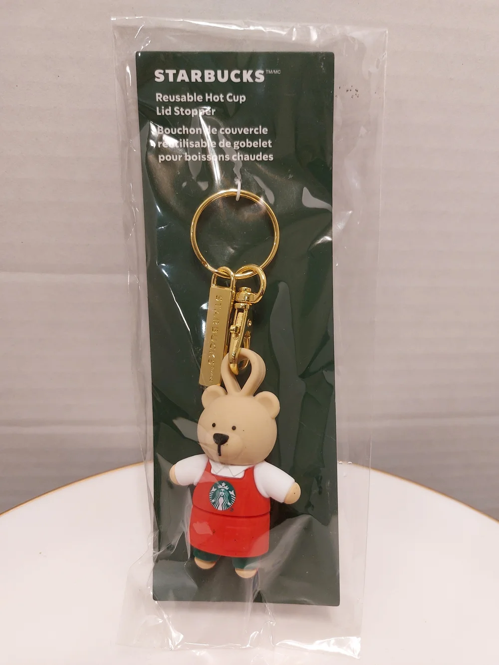 Starbucks Bear Keychain Charm - Red Apron